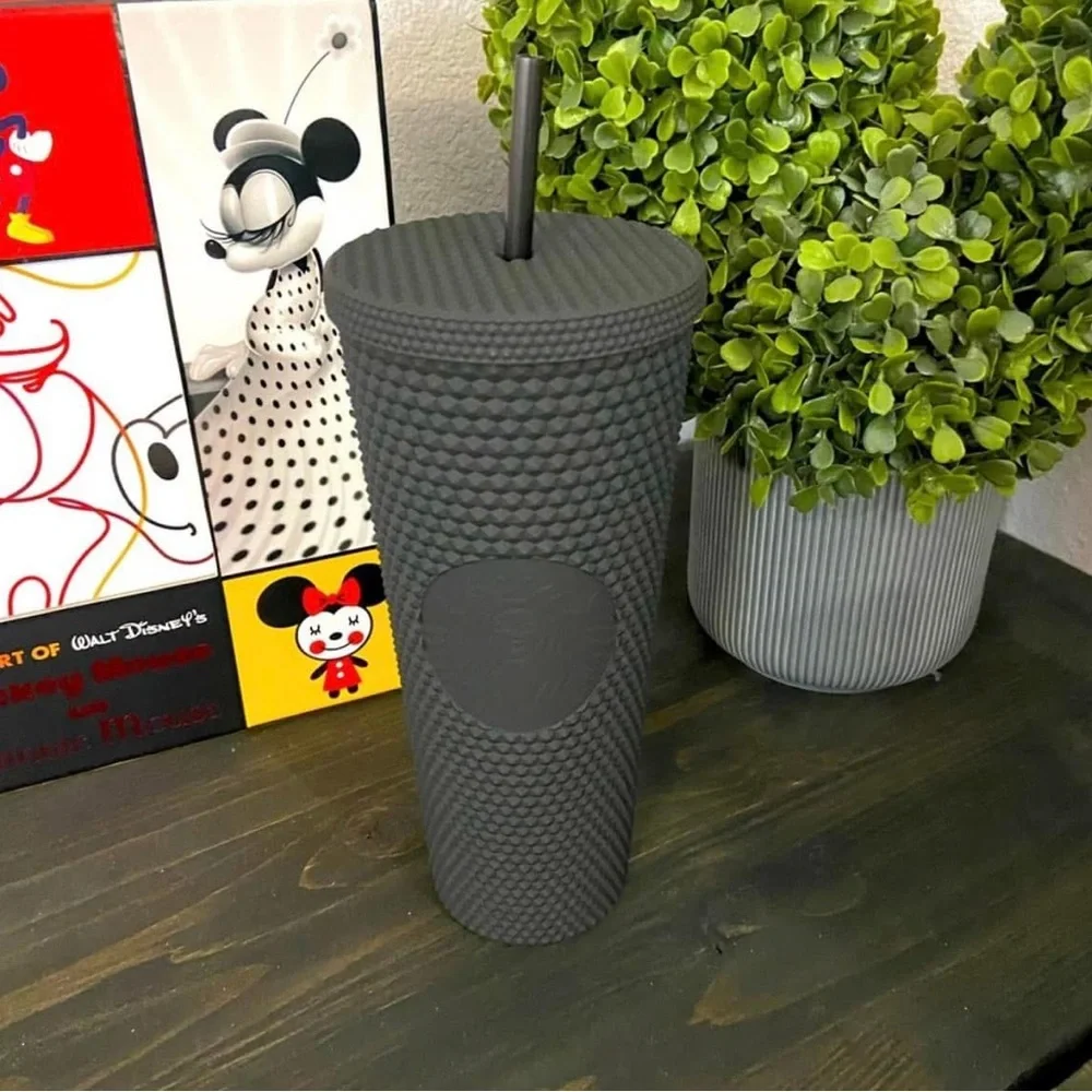 Disney World 50th Anniversary Starbucks Matte Black Tumbler NEW